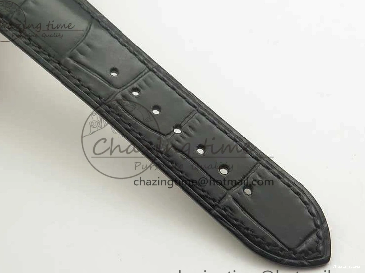 0413 FashionForward De Ville SS MK 1:1 Best Edition White Dial SS Markers On Leather Strap Miyota 9015 V 8077